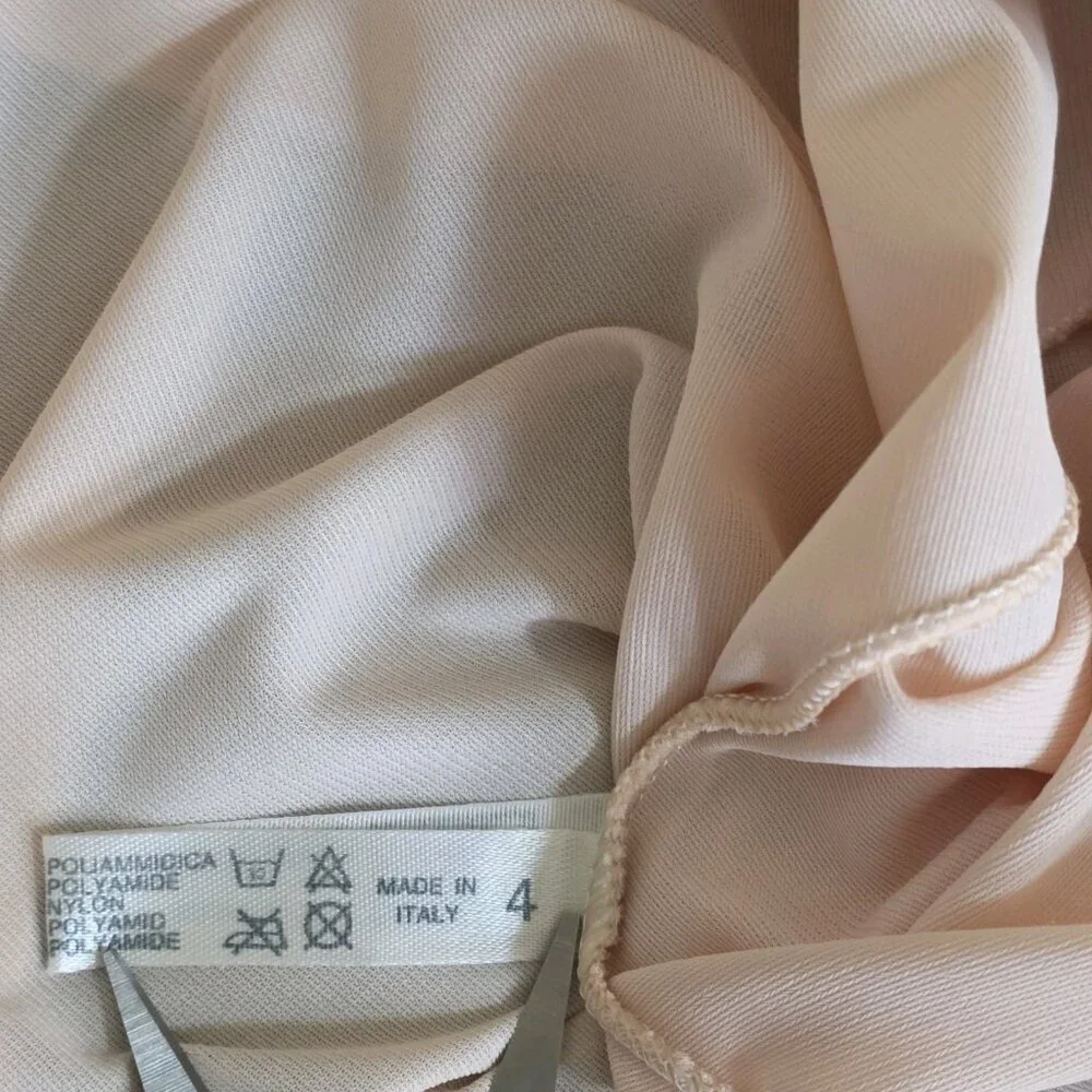Vintage Fibra Anic Nivion IT 4 / L Full Slip Nightgown Babydoll Nylon Lace Italy